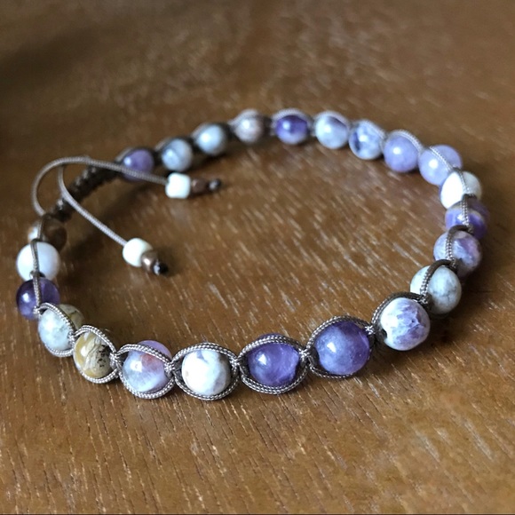 Handmade} Chevron Amethyst Bracelet - Picture 2 of 3